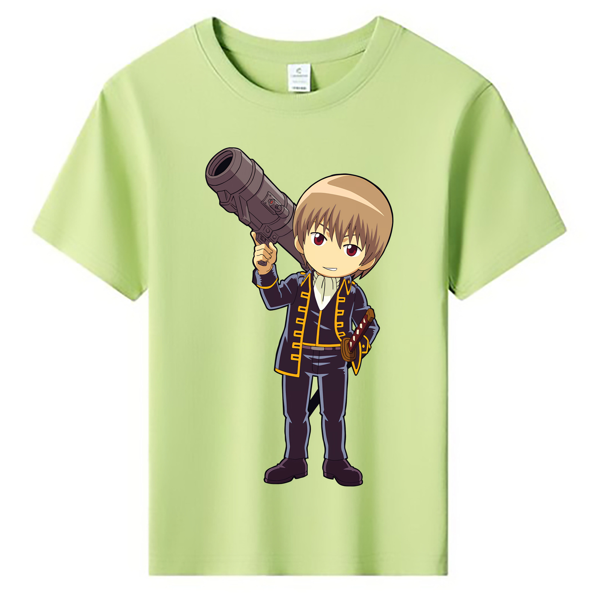 （画像用） ぎんたま 坂田銀時（さかたぎんとき） 神楽 志村新八（しむら しんぱち） GINTAMA Sakata Gintoki Kagura Shimura Shinpachi 綿100％キッズTシャツ（フロントプリント）